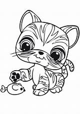 Pet Coloring Shop Pages Littlest Cat Kids sketch template
