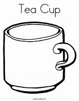 Coloring Cup Colouring Tea Pages Teacup Mug Kids Popular Clipart Library Cliparts Twisty Noodle sketch template