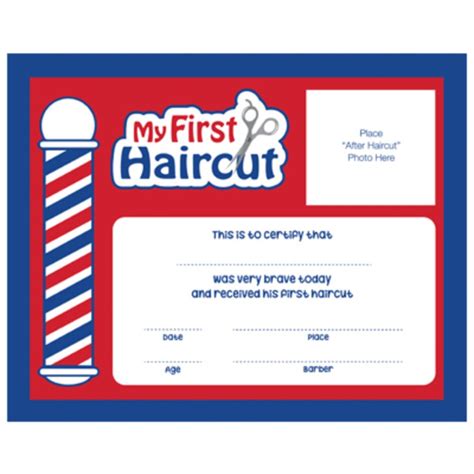 haircut certificates  pack sc mfh