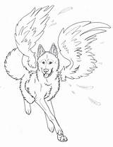 Wolves Winged Dentistmitcham Coloringhome sketch template