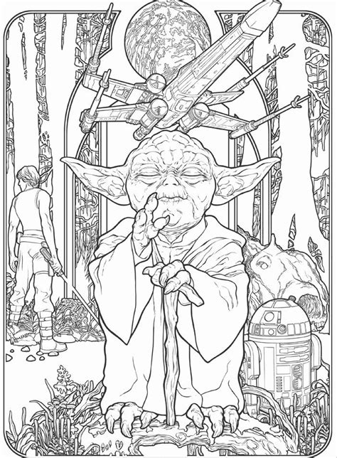 detailed star wars coloring pages  adults thekidsworksheet