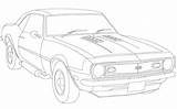 Camaro 1969 Drawing Coloring Pages Draw Car Silhouette Chevy Drawings Colouring Chevrolet Race Firebird Paintingvalley Engine Old sketch template