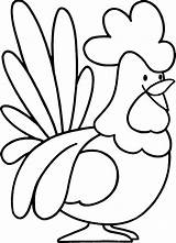Coloring Rooster Farm Rocks sketch template