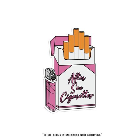 After Sex Cigarettes Pink Aesthetics Tumblr Stickers Etsy