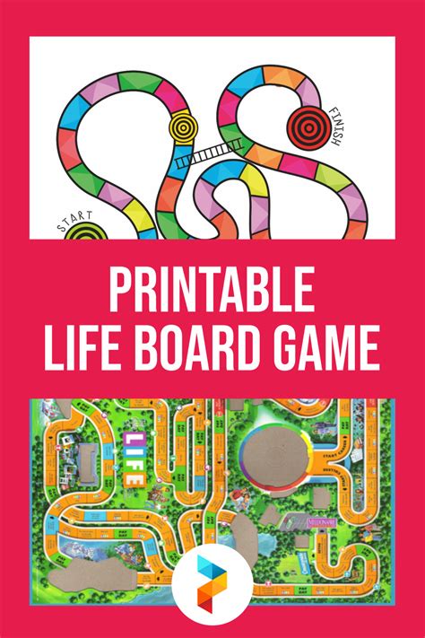 printable life board game     printablee
