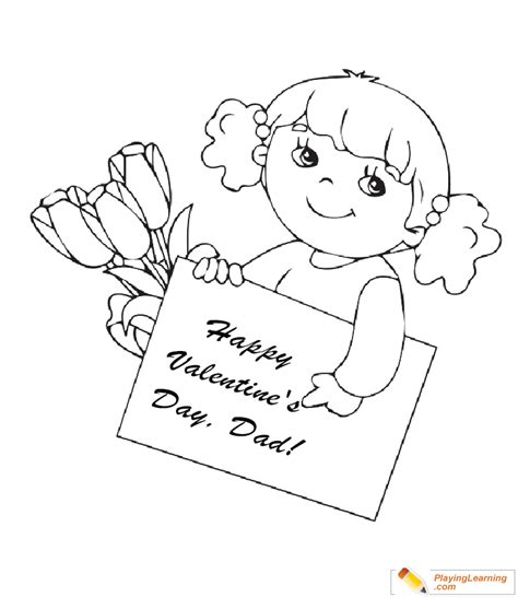 valentine day coloring card  dad   valentine day coloring
