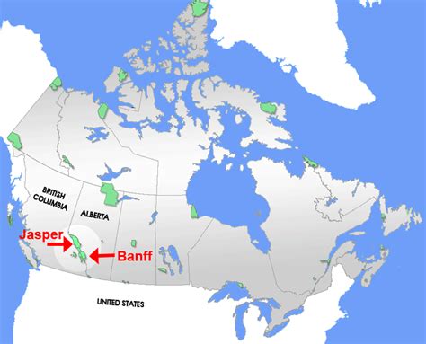 banff canada map  map update