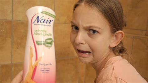 Preteen First Shave Nair Hair Remover Lotion Review Youtube