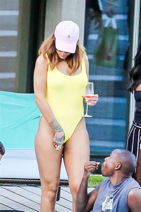 rihanna in swimsuit at pool at her hotel in zurich 08 13