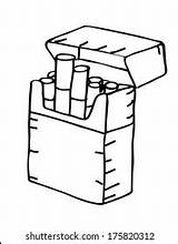 Cigarettes Doodle sketch template