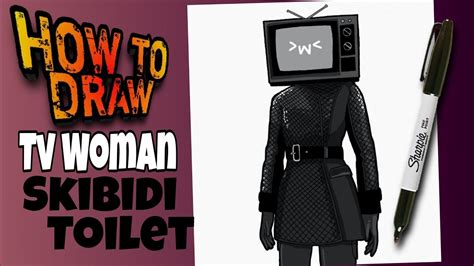 How To Draw Tv Woman From Skibidi Toilet Easy Step By Step Como