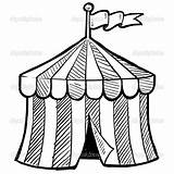 Circus Tent Big Clipart Drawing Illustration Vector Sketch Stock Coloring Draw Carnival Doodle Format Style Lhfgraphics Pages Depositphotos Google Printable sketch template