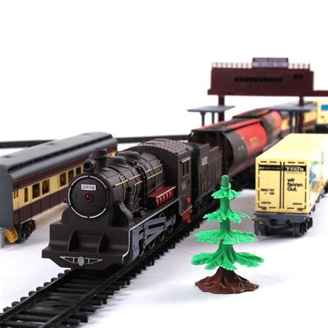 electric train toys super long track set  light sound classic