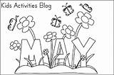 May Coloring Pages Printable Month Kids Sheets Flowers Color Spring Worksheets Kidsactivitiesblog Fall Template Printables Activities Crafts April Print These sketch template