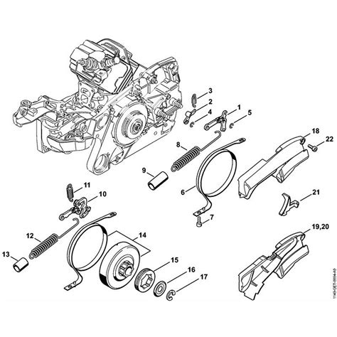stihl ms  chainsaw ms   mq parts diagram mscmq  chain brake