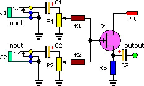 stereo  mono converter based  fet circuit diagram