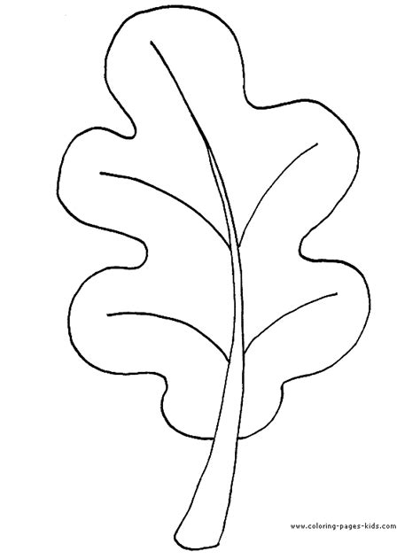 leaf outline colouring pages