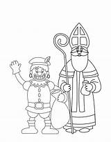 Sinterklaas Piet Saint Zwarte Kleurplaat Nikolaus Und Nicolas Fouettard Et Nicholas Schwarzer Peter Malvorlage Coloriage Coloring Pere Le Kleurplaten Ausmalbild sketch template