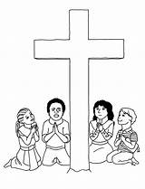 Coloring Pages Kids Friday Good Cross Praying Printable Children Stations Color Pintables Print Jesus Around Book Popular Bestcoloringpagesforkids Before sketch template
