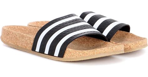 lyst adidas originals sandals  black