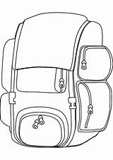 Backpack Coloring Pages Useful Tocolor Bag Drawing Color Backpacks sketch template