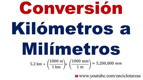 convertir de kilometros a milimetros km a mm youtube