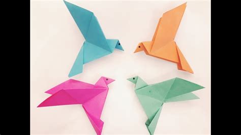 easy origami bird youtube     easy origami bird paper craft