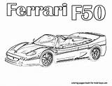 Ferrari Coloring Pages Printable Car Cars Drawing F50 Comments Library Getdrawings Coloringhome sketch template