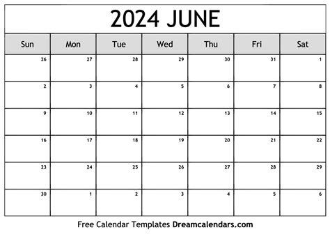 printable month  june calendar printable calendars  june