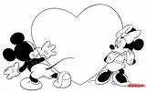 Minnie Disneyclips Valentijn sketch template