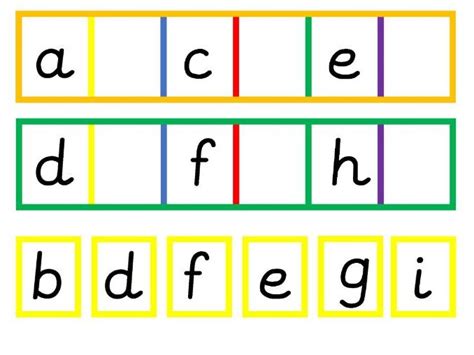 alphabet strips teaching resources
