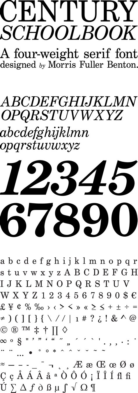 digital type foundry fonts century schoolbook