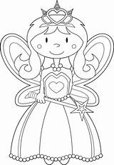 Coloring Fairy sketch template
