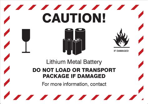 lithium battery shipping label printable