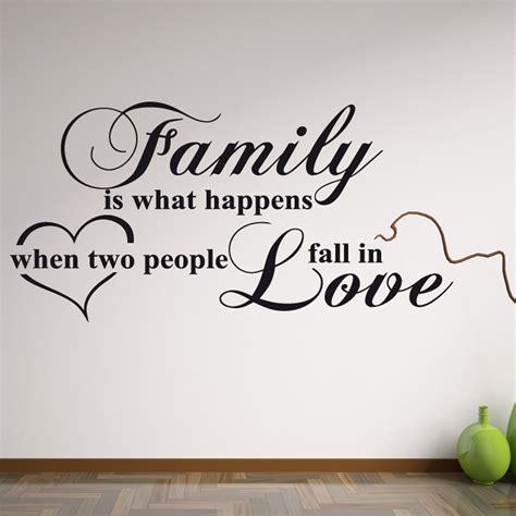 family love wall sticker quote wall chimp uk