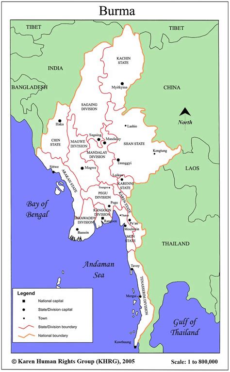 birma touristische karte