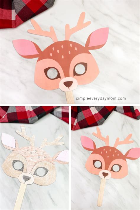printable reindeer mask printables  kids fun christmas
