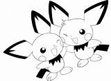 Coloring Pichu Pages Little Kids Cute Perfect sketch template