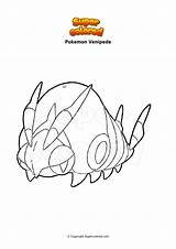 Pokemon Supercolored Venipede sketch template