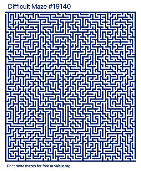 printable difficult maze   answer