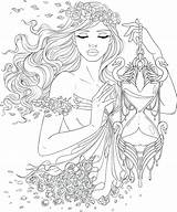 Coloring Pages People Adult Woman Women Getdrawings sketch template