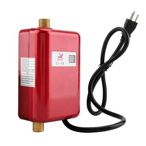 qiilu instant water heater hot water heaterv  mini electric tankless instant hot water