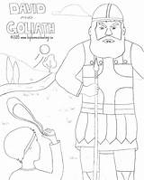 Coloring Goliath David Printable Pages Bible Sheet Kids Activities Lesson Clipart Popular Getdrawings Library Coloringhome sketch template