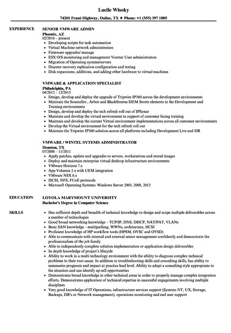 vmware administrator resume sample cover letter samples cover letter samples