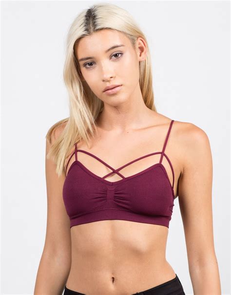 padded cross strappy bralette strappy bralette bralette funky fashion