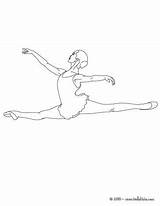 Bailarina Danza Jete Flexibilidad Ensayando sketch template