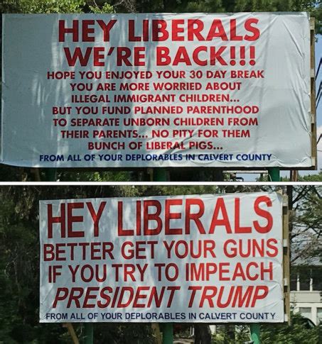 hey liberals  pro trump sign marks calvert  roadside wtop