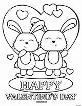 Saint Coloriage Joyeuse Lapins Bunnies Sheets Makeitgrateful Ohlade Valetines Rabbit sketch template