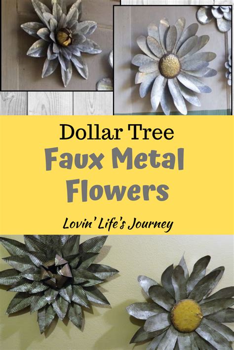 faux metal flowers dollar tree diy diy dollar store