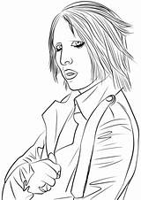 Marilyn Manson Dibujo Cantanti Famosi Colorir Leppard Supercoloring sketch template